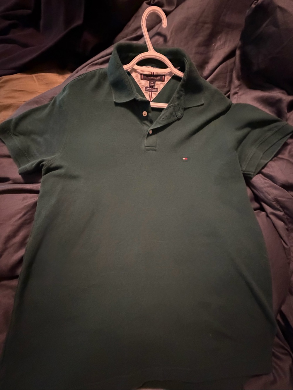 Tommy Hilfiger Men’s Forest Teal Green Polo Shirt with Chest Logo